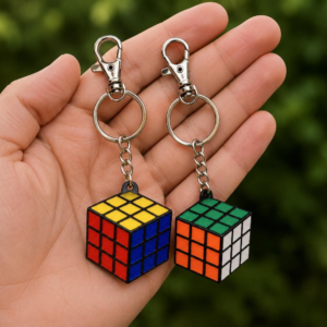 Rubix Cube Inspired Keychain | 3D Printed Retro Backpack Charm